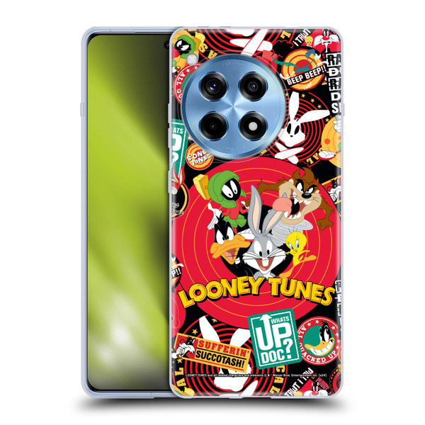 Looney Tunes Graphics and Characters Sticker Collage Soft Gel Case for OnePlus 12R