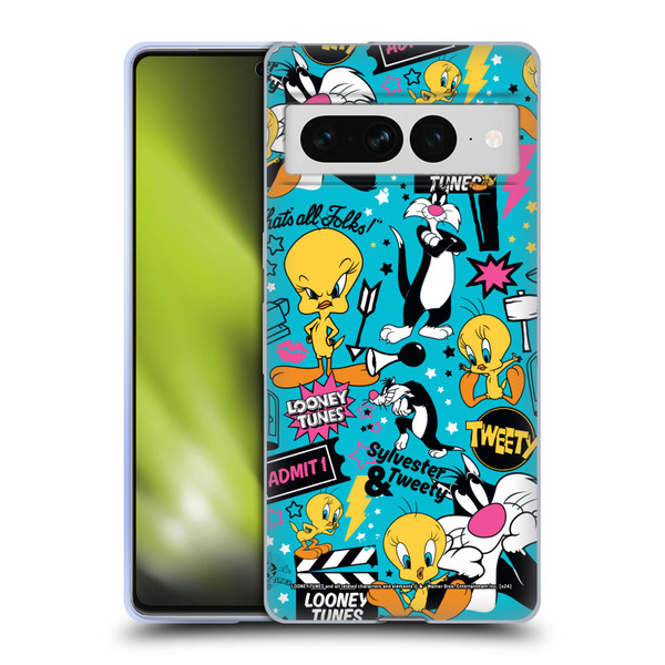 Looney Tunes Graphics and Characters Tweety And Sylvester Soft Gel Case for Google Pixel 7 Pro