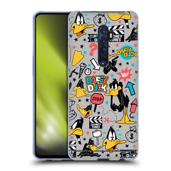 Looney Tunes Graphics and Characters Daffy Duck Soft Gel Case for OPPO Reno 2