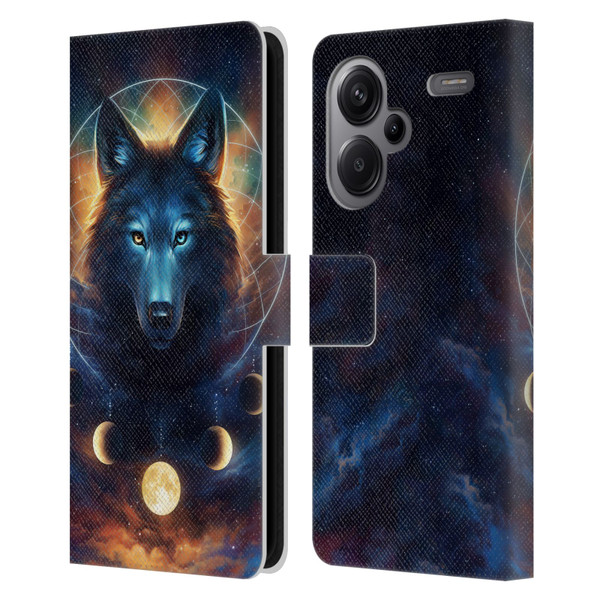 Jonas "JoJoesArt" Jödicke Wildlife 2 Dreamcatcher Wolf Leather Book Wallet Case Cover For Xiaomi Redmi Note 13 Pro Plus 5G