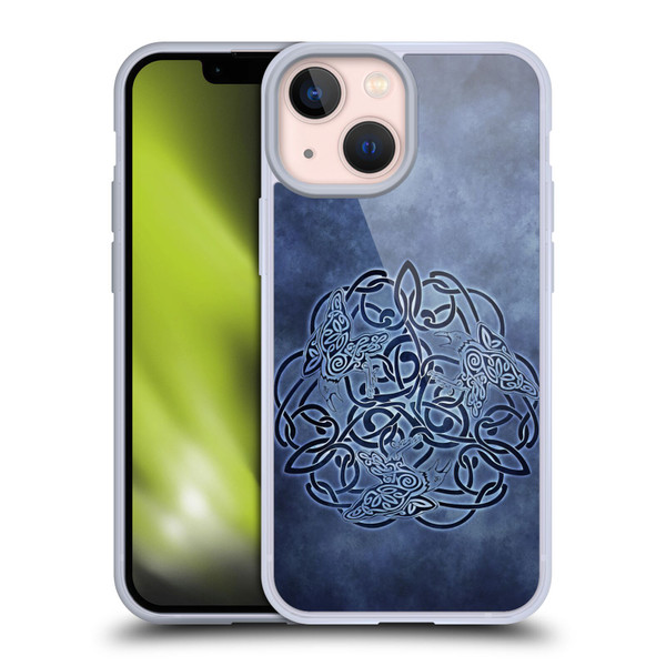 Brigid Ashwood Celtic Wisdom Knot Raven Soft Gel Case for Apple iPhone 13 Mini