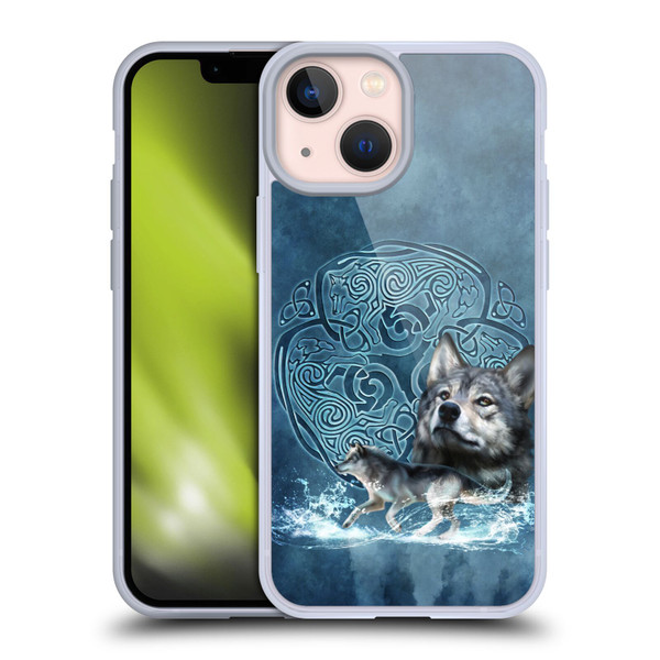 Brigid Ashwood Celtic Wisdom Wolf Soft Gel Case for Apple iPhone 13 Mini