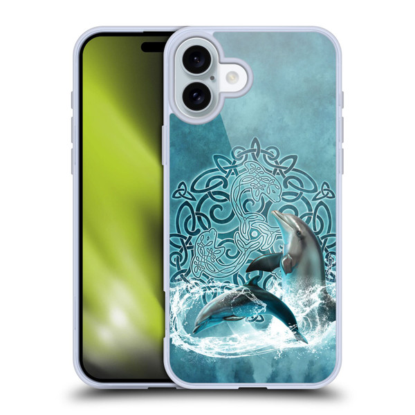 Brigid Ashwood Celtic Wisdom Dolphin Soft Gel Case for Apple iPhone 16 Plus