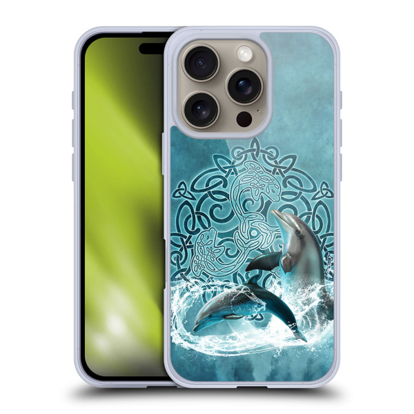 Brigid Ashwood Celtic Wisdom Dolphin Soft Gel Case for Apple iPhone 16 Pro
