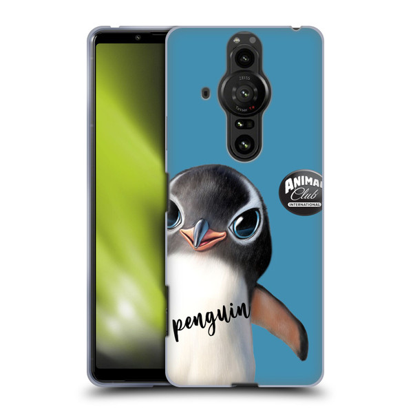 Animal Club International Faces Penguin Soft Gel Case for Sony Xperia Pro-I