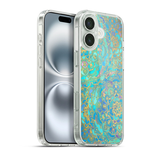 Micklyn Le Feuvre Mandala Sapphire and Jade Soft Gel Case for Apple iPhone 16 Plus & MagSafe