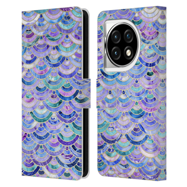 Micklyn Le Feuvre Marble Patterns Mosaic In Amethyst And Lapis Lazuli Leather Book Wallet Case Cover For OPPO OnePlus Ace 3 5G