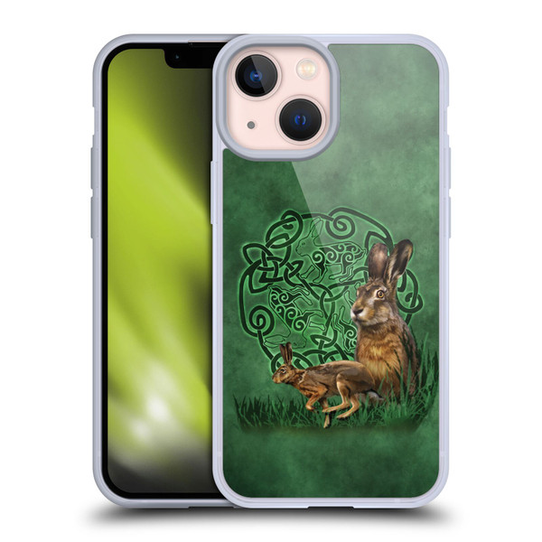 Brigid Ashwood Celtic Wisdom 2 Hare Soft Gel Case for Apple iPhone 13 Mini