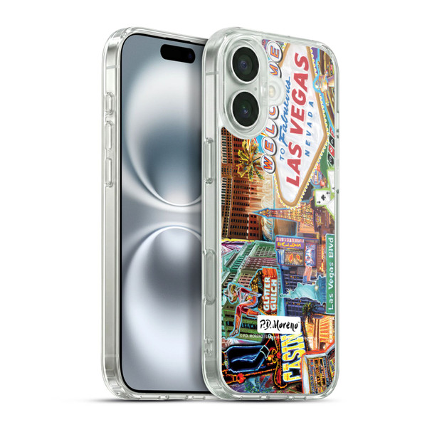 P.D. Moreno Cities Las Vegas 1 Soft Gel Case for Apple iPhone 16 Plus & MagSafe