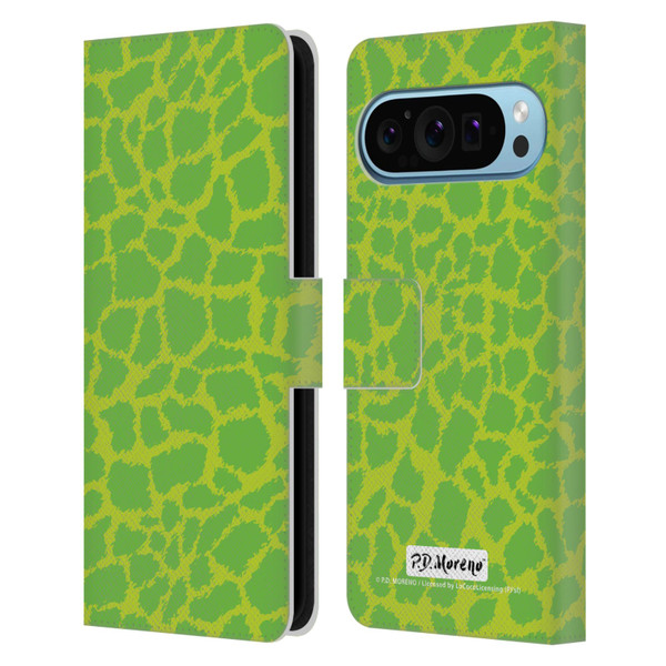 P.D. Moreno Patterns Lime Green Leather Book Wallet Case Cover For Google Pixel 9 / Pixel 9 Pro