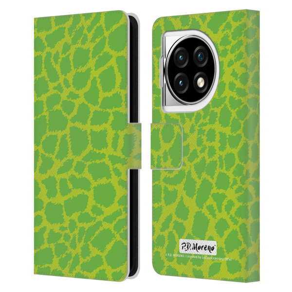 P.D. Moreno Patterns Lime Green Leather Book Wallet Case Cover For OPPO OnePlus Ace 3 5G