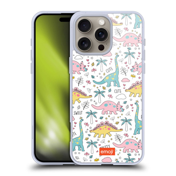 emoji® Cutesy Dinosaurs Soft Gel Case for Apple iPhone 16 Pro Max
