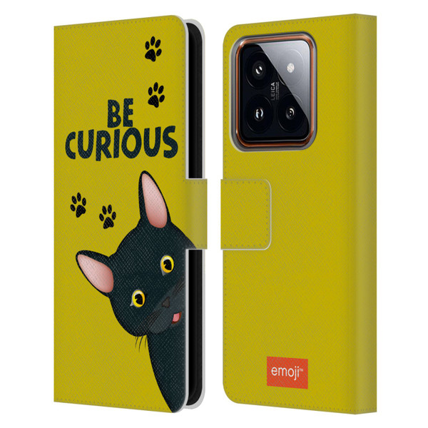 emoji® Cats Curious Leather Book Wallet Case Cover For Xiaomi 14