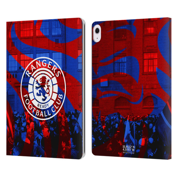Rangers FC Crest Logo Stadium Leather Book Wallet Case Cover For Apple iPad Air 13 2024