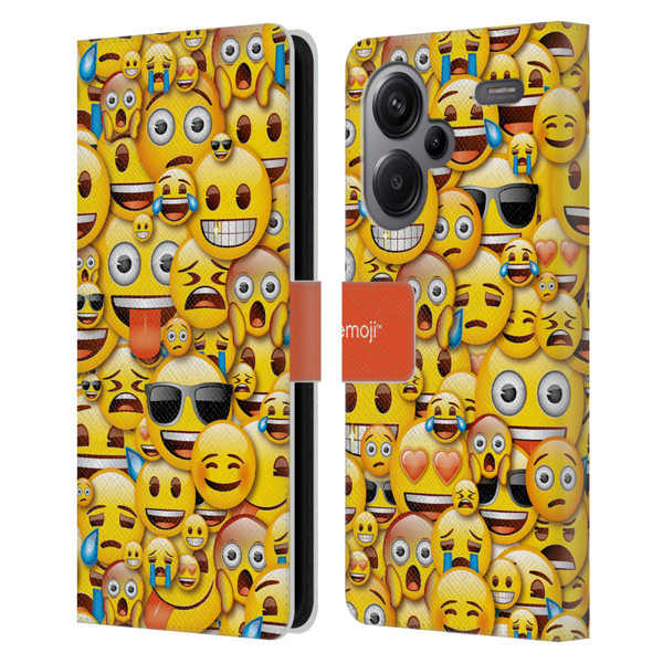 emoji® Full Patterns Smileys Leather Book Wallet Case Cover For Xiaomi Redmi Note 13 Pro Plus 5G