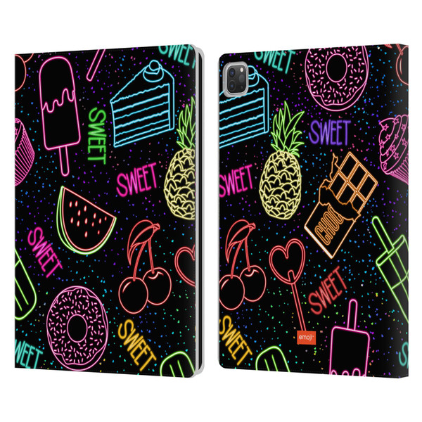 emoji® Neon Sweet Leather Book Wallet Case Cover For Apple iPad Pro 13 M4 2024