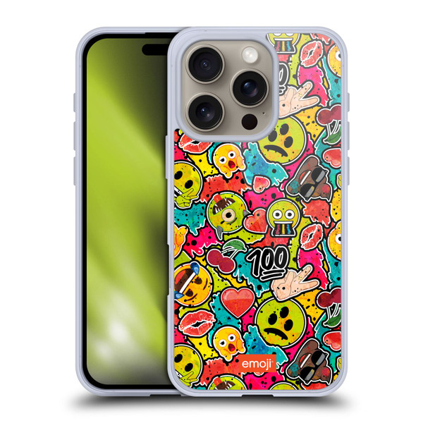 emoji® Graffiti Colours Soft Gel Case for Apple iPhone 16 Pro