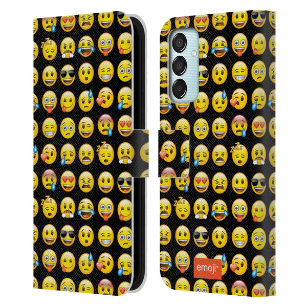 emoji® Smileys Pattern Leather Book Wallet Case Cover For Samsung Galaxy M15/F15 5G