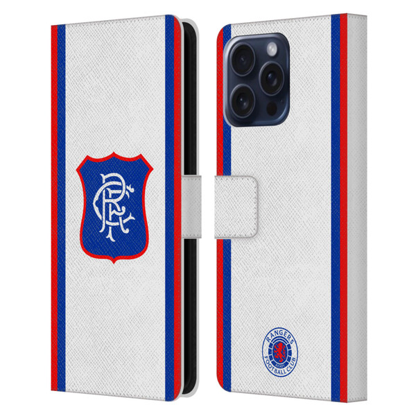 Rangers FC 2024/25 Kit Away Leather Book Wallet Case Cover For Apple iPhone 16 Pro Max