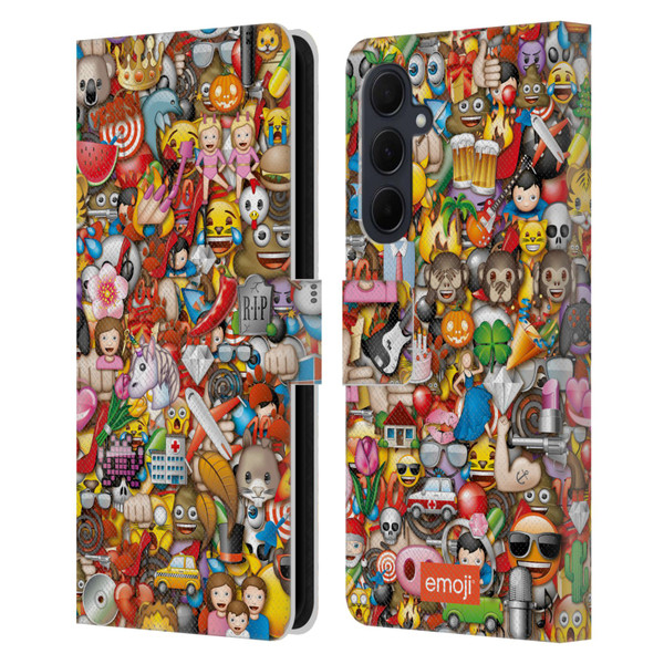 emoji® Trendy Full Pattern Leather Book Wallet Case Cover For Samsung Galaxy A35 5G
