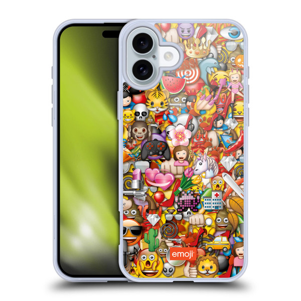 emoji® Trendy Full Pattern Soft Gel Case for Apple iPhone 16 Plus