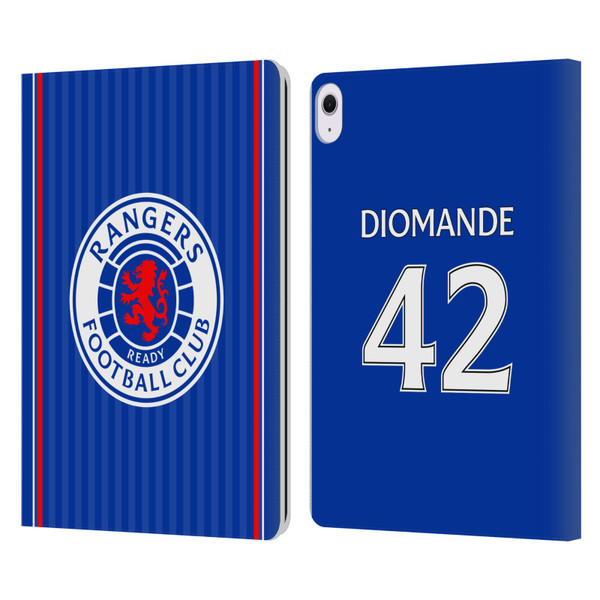 Rangers FC 2023/24 Players Home Kit Mohamed Diomande Leather Book Wallet Case Cover For Apple iPad Air 13 2024