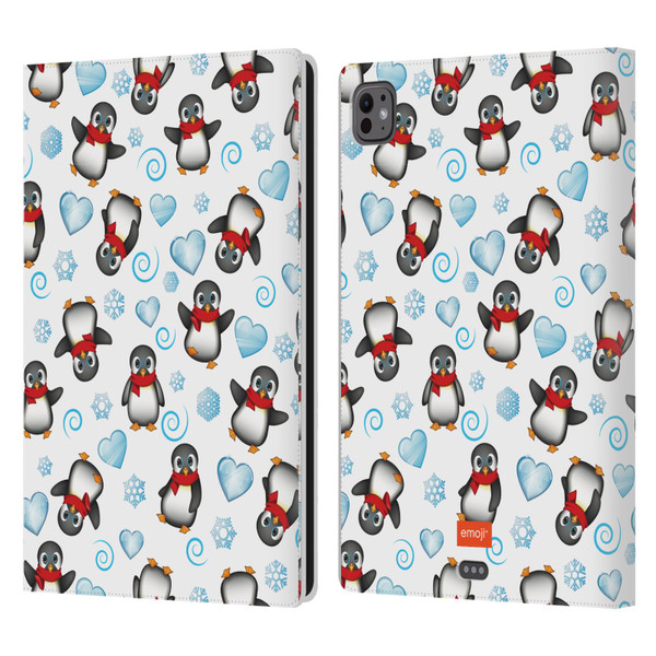 emoji® Winter Wonderland Penguins Leather Book Wallet Case Cover For Apple iPad Pro 11 M4 2024