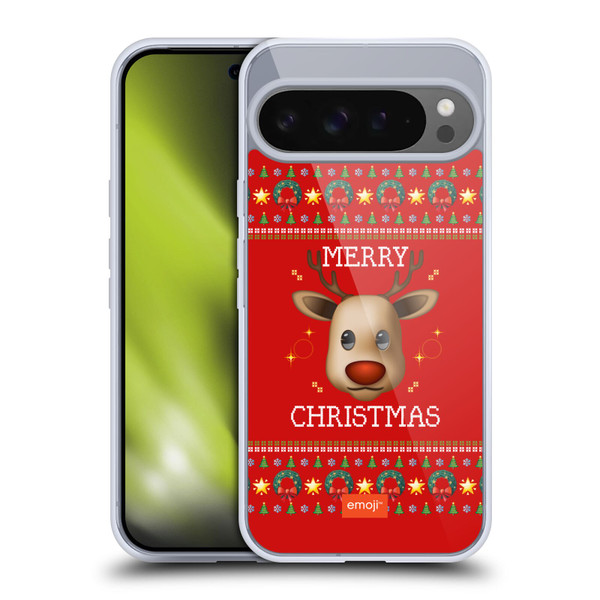 emoji® Ugly Christmas Reindeer Soft Gel Case for Google Pixel 9 Pro XL
