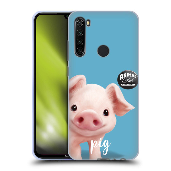 Animal Club International Faces Pig Soft Gel Case for Xiaomi Redmi Note 8T