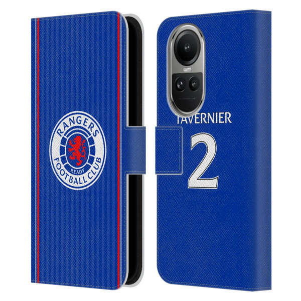 Rangers FC 2023/24 Players Home Kit James Tavernier Leather Book Wallet Case Cover For OPPO Reno10 5G / Reno10 Pro 5G