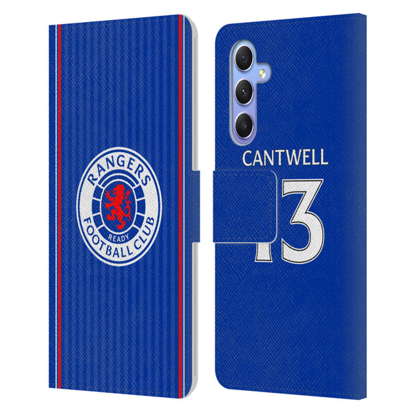 Rangers FC 2023/24 Players Home Kit Todd Cantwell Leather Book Wallet Case Cover For Samsung Galaxy A34 5G