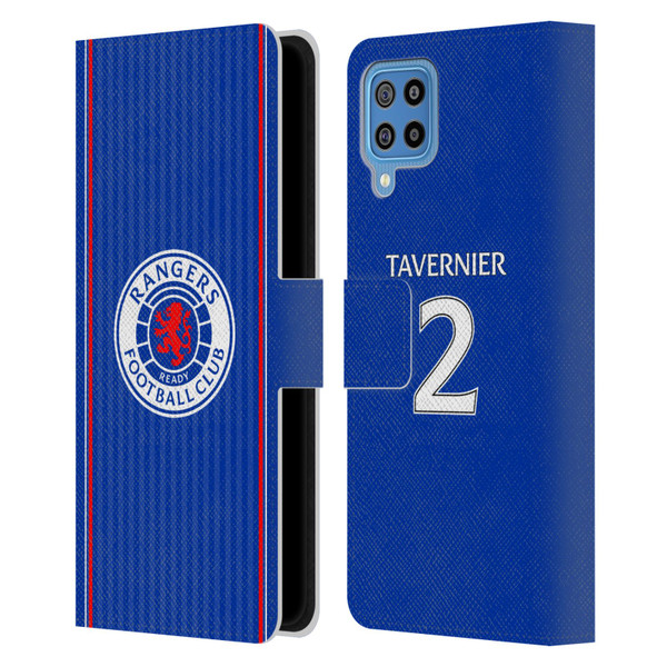 Rangers FC 2023/24 Players Home Kit James Tavernier Leather Book Wallet Case Cover For Samsung Galaxy F22 (2021)