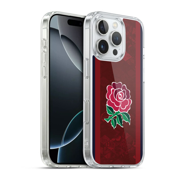 England Rugby Union 2024/25 Crest Kit Alternate Soft Gel Case for Apple iPhone 16 Pro & MagSafe