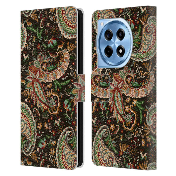 Ninola Mix Patterns Woodland Paisley Leather Book Wallet Case Cover For OnePlus 12R