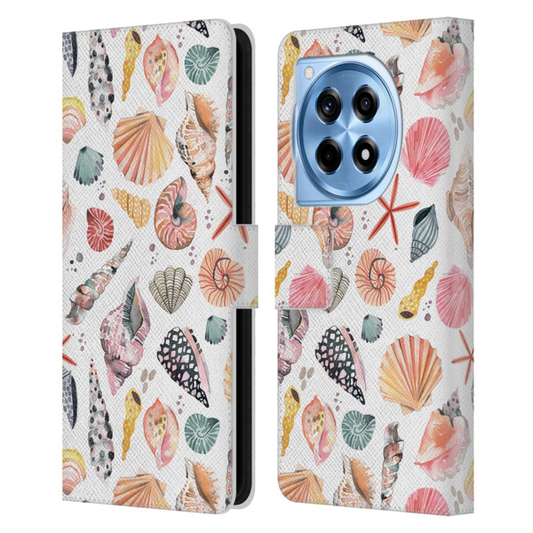 Ninola Ocean Sea Shells Leather Book Wallet Case Cover For OnePlus 12R