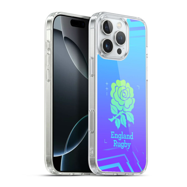 England Rugby Union This Rose Means Everything Logo in Purple Soft Gel Case for Apple iPhone 16 Pro Max & MagSafe