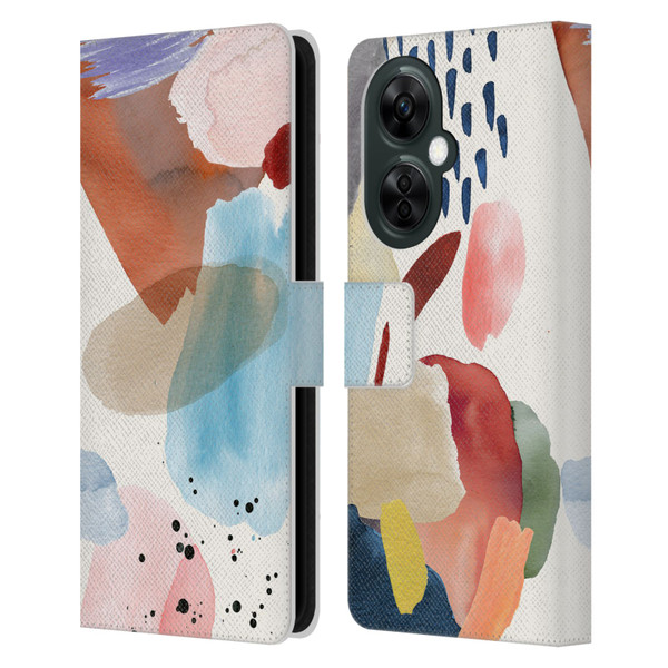 Ninola Pattern Abstract Pastel Leather Book Wallet Case Cover For OnePlus Nord CE 3 Lite 5G