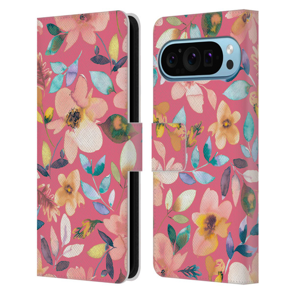 Ninola Spring Floral Tropical Flowers Leather Book Wallet Case Cover For Google Pixel 9 / Pixel 9 Pro