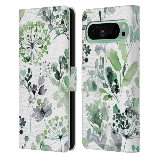 Ninola Wild Grasses Eucalyptus Leather Book Wallet Case Cover For Google Pixel 9 Pro XL