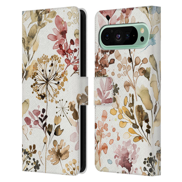 Ninola Wild Grasses Rustic Leather Book Wallet Case Cover For Google Pixel 9 Pro XL