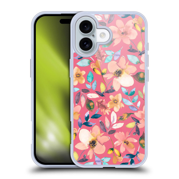 Ninola Spring Floral Tropical Flowers Soft Gel Case for Apple iPhone 16