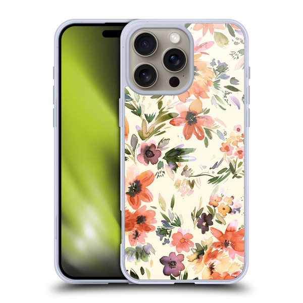 Ninola Spring Floral Painterly Flowers Soft Gel Case for Apple iPhone 16 Pro Max