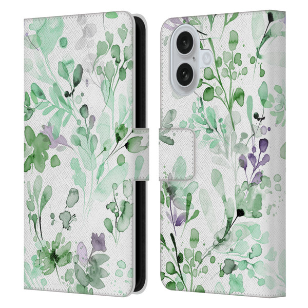 Ninola Wild Grasses Eucalyptus Plants Leather Book Wallet Case Cover For Apple iPhone 16