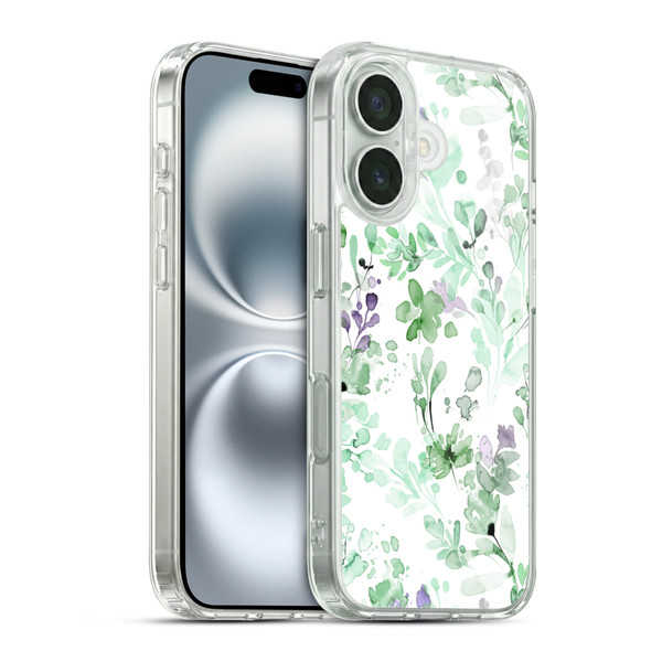 Ninola Wild Grasses Eucalyptus Plants Soft Gel Case for Apple iPhone 16 & MagSafe