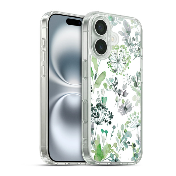 Ninola Wild Grasses Eucalyptus Soft Gel Case for Apple iPhone 16 & MagSafe
