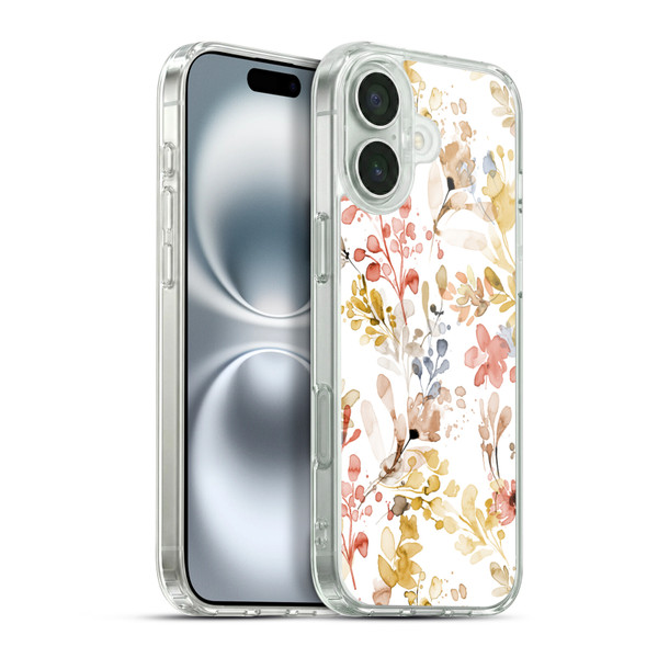 Ninola Wild Grasses Gold Plants Soft Gel Case for Apple iPhone 16 Plus & MagSafe