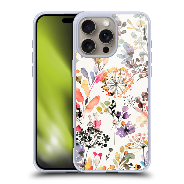 Ninola Wild Grasses Multicolor Soft Gel Case for Apple iPhone 16 Pro Max