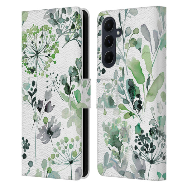 Ninola Wild Grasses Eucalyptus Leather Book Wallet Case Cover For Samsung Galaxy A55 5G