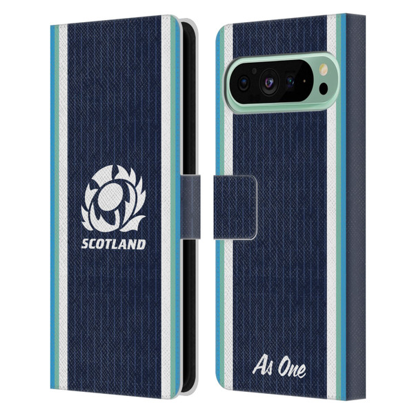 Scotland Rugby 2024/25 Crest Kit Home Leather Book Wallet Case Cover For Google Pixel 9 Pro XL
