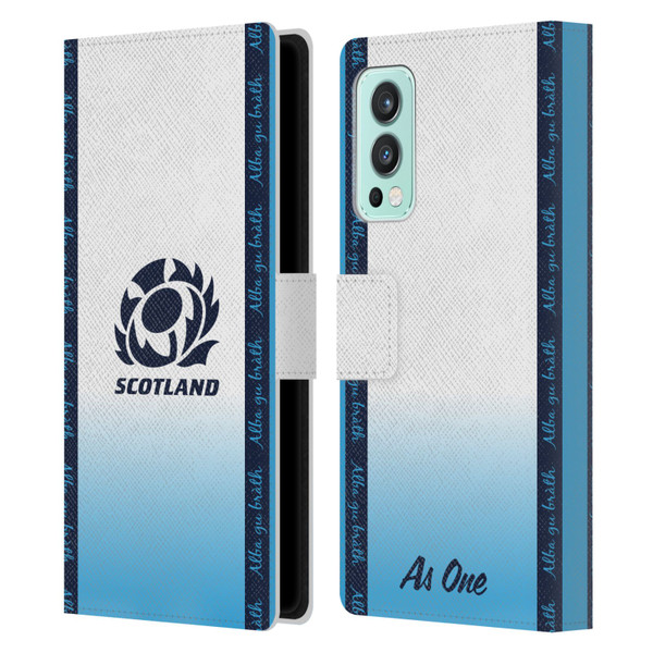 Scotland Rugby 2024/25 Crest Kit Away Leather Book Wallet Case Cover For OnePlus Nord 2 5G